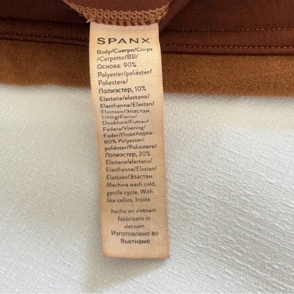 SPANX Faux Suede Leggings Caramel Size 2X - Picture 7 of 11
